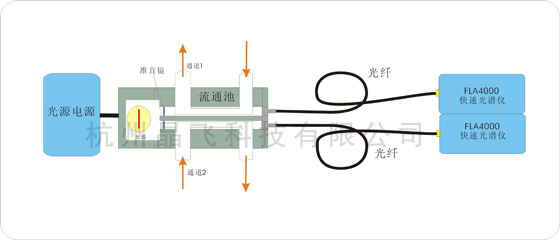 多通道多波長在線實(shí)時(shí)測試方案示意圖(圖1)